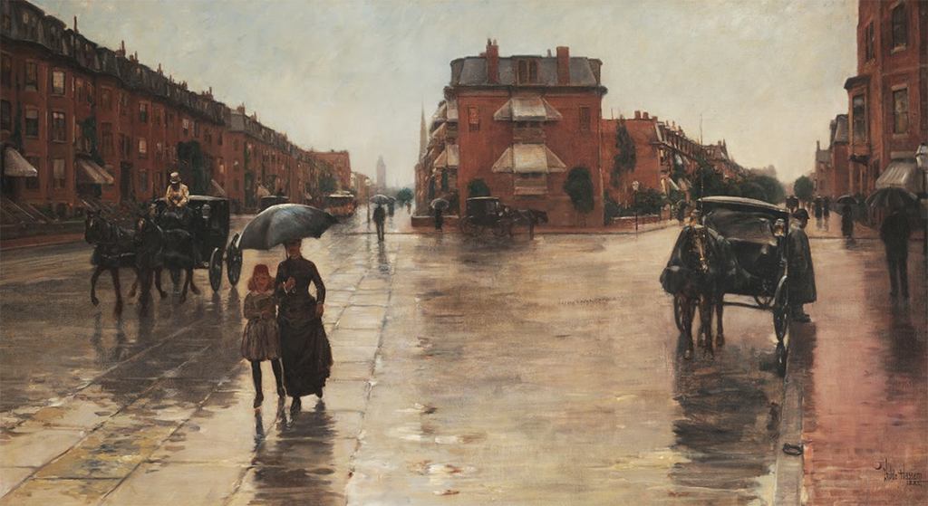 Rainy Day, Boston in Detail Childe Hassam